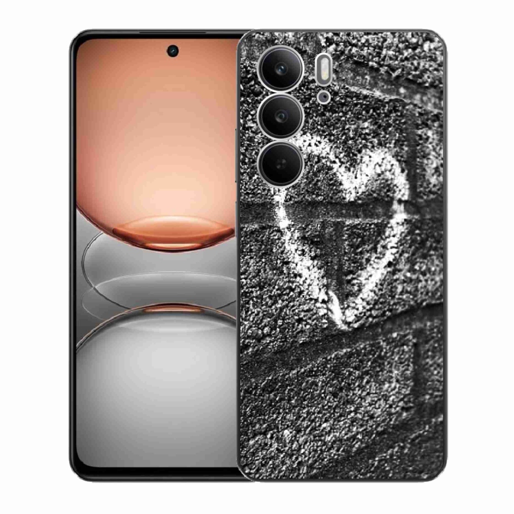 Gelový kryt mmCase na Realme C75 - srdce na zdi