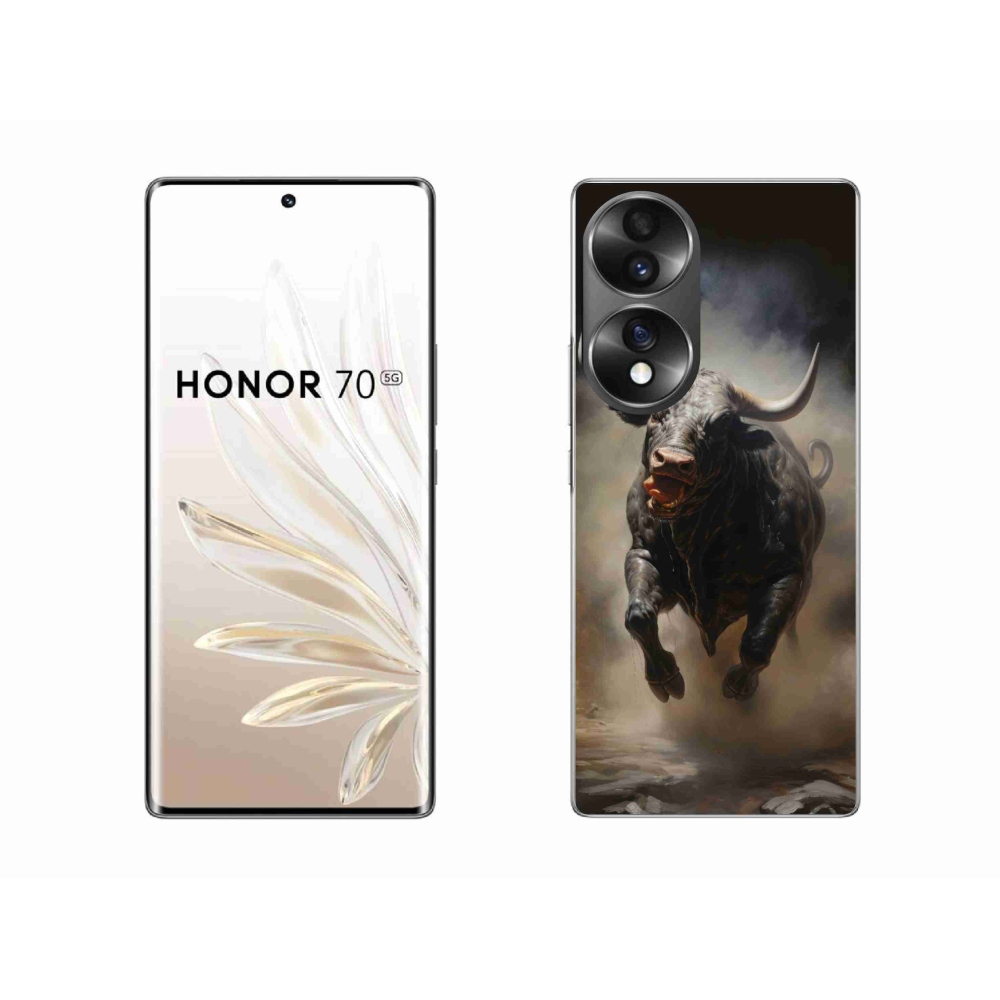 Gelový kryt mmCase na Honor 70 - rozzuřený býk