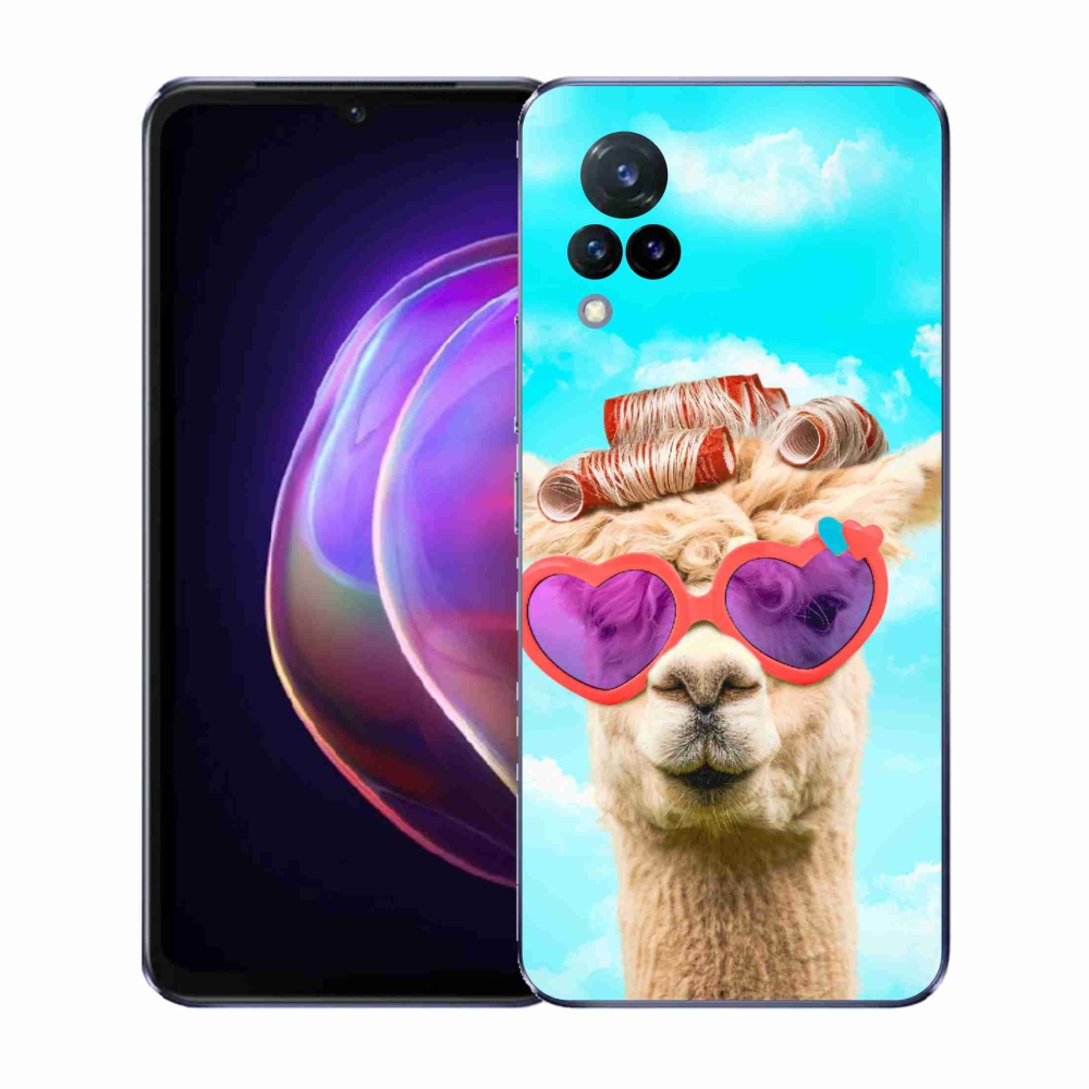 Gelový kryt mmCase na Vivo V21 4G/5G - lama s brýlemi