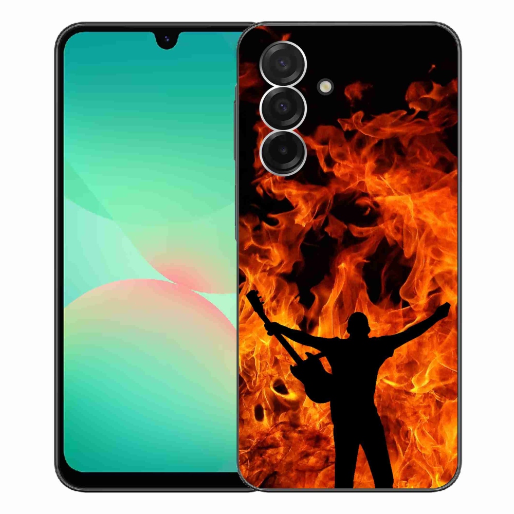 Gelový kryt mmCase na Samsung Galaxy A26 5G - muzikant a oheň