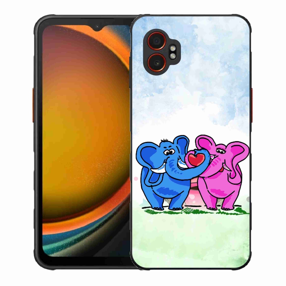 Gelový kryt mmCase na Samsung Galaxy Xcover 7 Pro - zamilovaní sloni