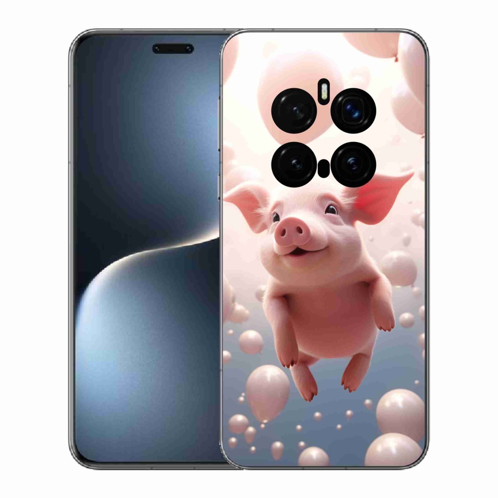 Gelový kryt mmCase na Honor Magic 7 Pro 5G - prasátko s balónky
