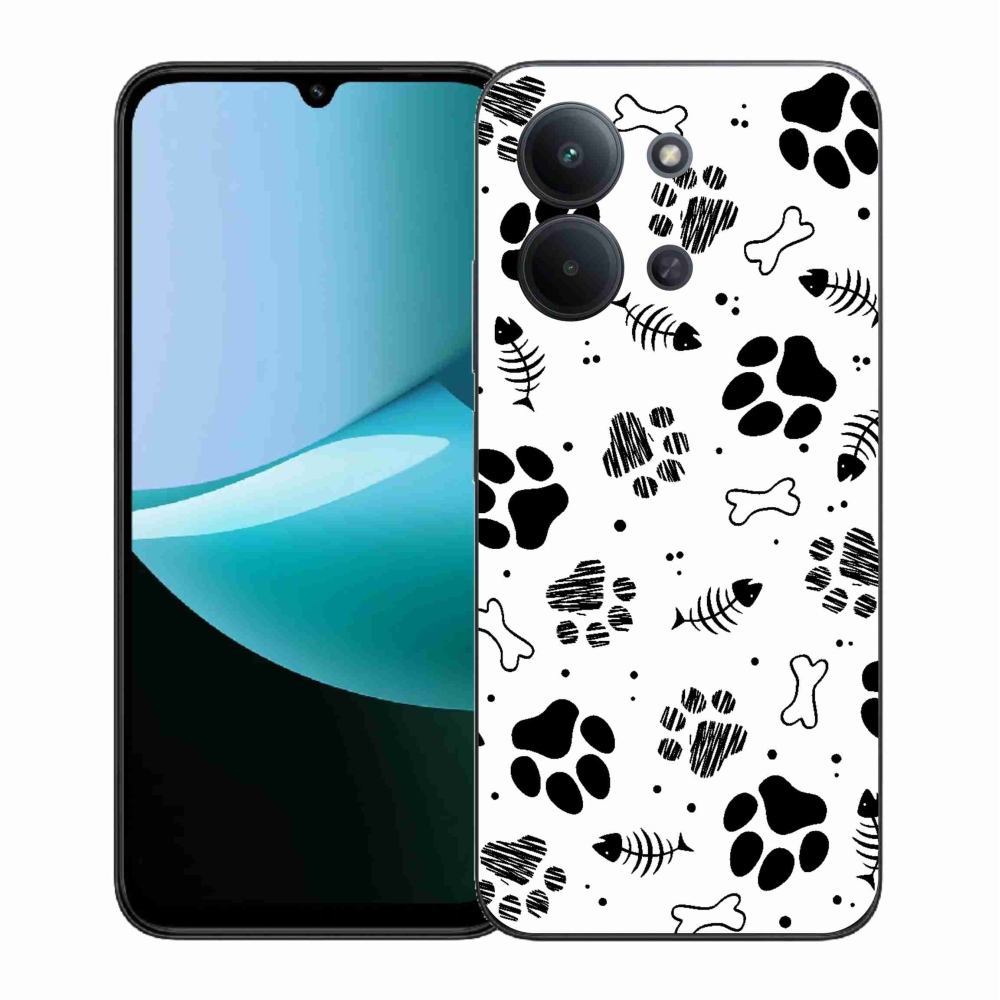 Gelový kryt mmCase na Xiaomi Redmi 15C 4G (171mm)/Poco C85 4G (171mm) - psí tlapky 1