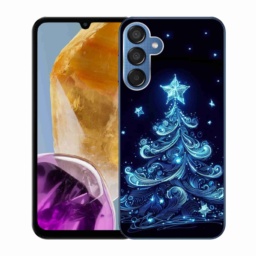 Gelový kryt mmCase na Samsung Galaxy M15 5G - neonový vánoční stromek 4