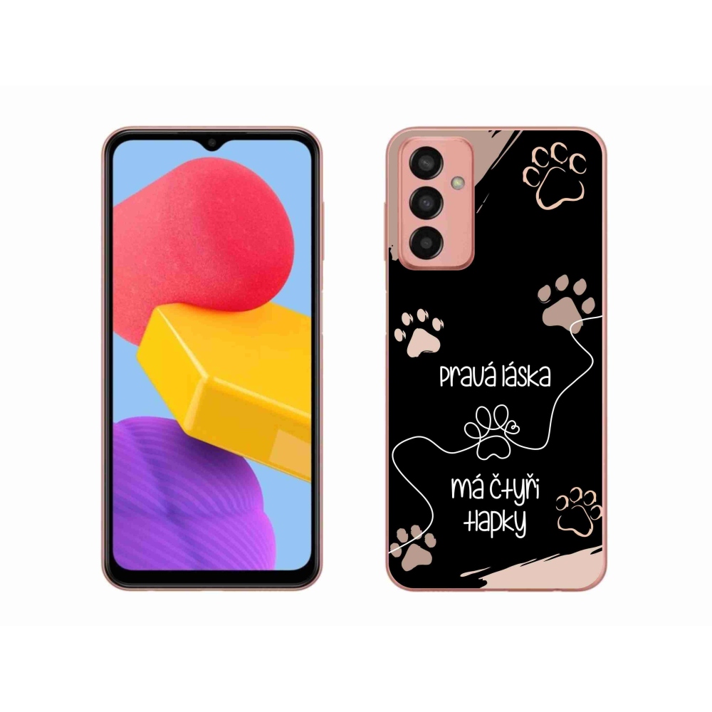 Gelový kryt mmCase na Samsung Galaxy M13 - psí motiv 1 černé pozadí