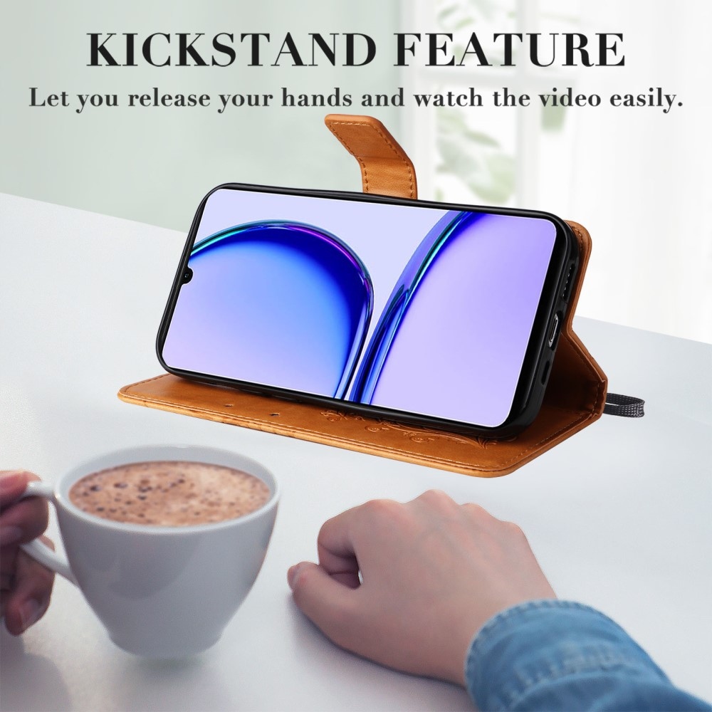 Big Butterfly knížkové pouzdro na Realme C51/C53 - žluté