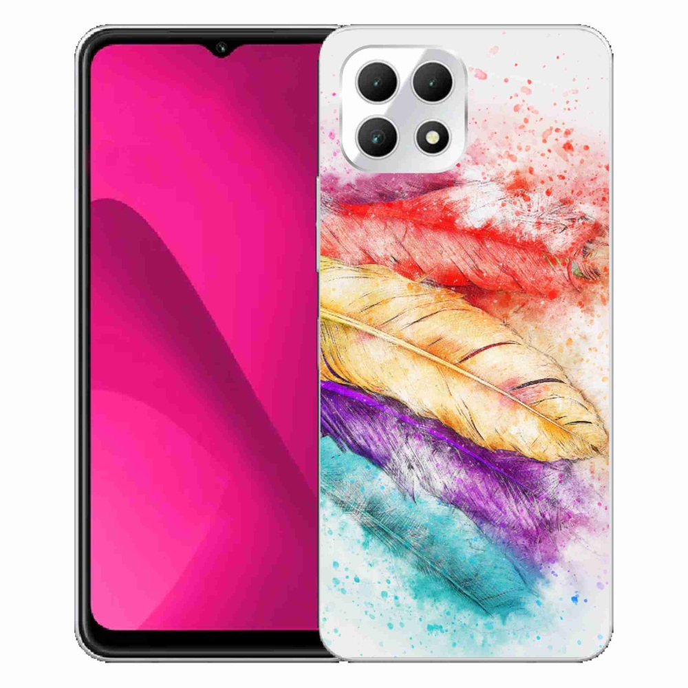 Gelový kryt mmCase na T-Mobile T Phone 2 - barevné peří