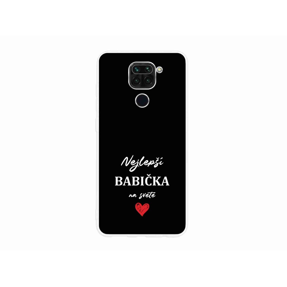 Gelový kryt mmCase na Xiaomi Redmi Note 9 - nejlepší babička 1 černé pozadí
