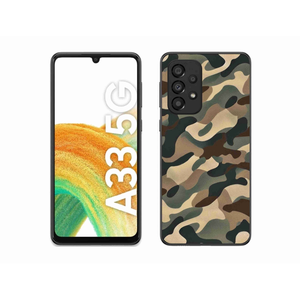 Gelový kryt mmCase na Samsung Galaxy A33 5G - maskáčový vzor 11