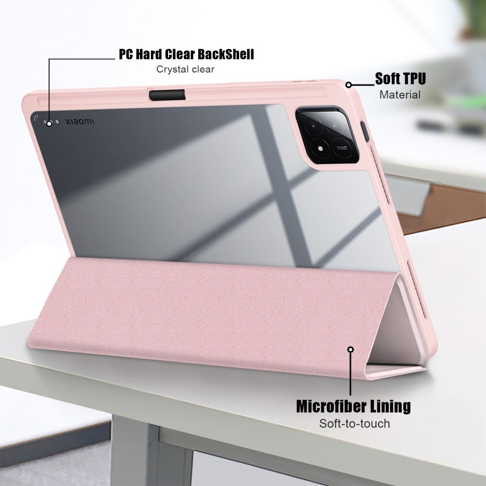Case chytré zavírací pouzdro na tablet Xiaomi Pad 6S Pro - růžové