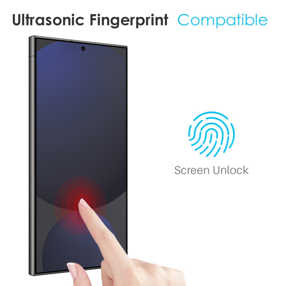 NORTHJO průhledný gelový obal + tvrzené sklo na Samsung Galaxy S25 Ultra - průhledný