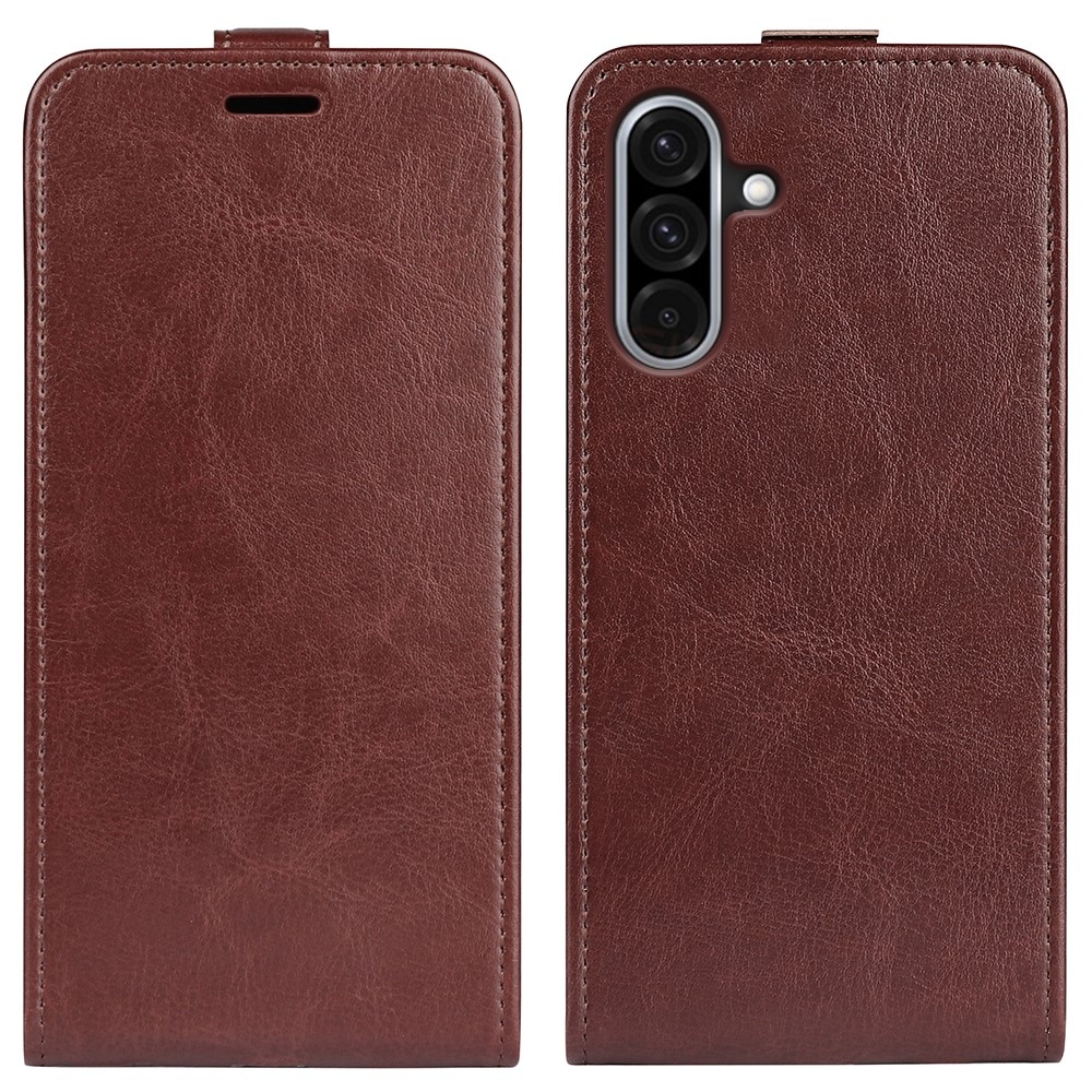 Vertical knížkové pouzdro na Samsung Galaxy A36 5G/A56 5G - hnědé