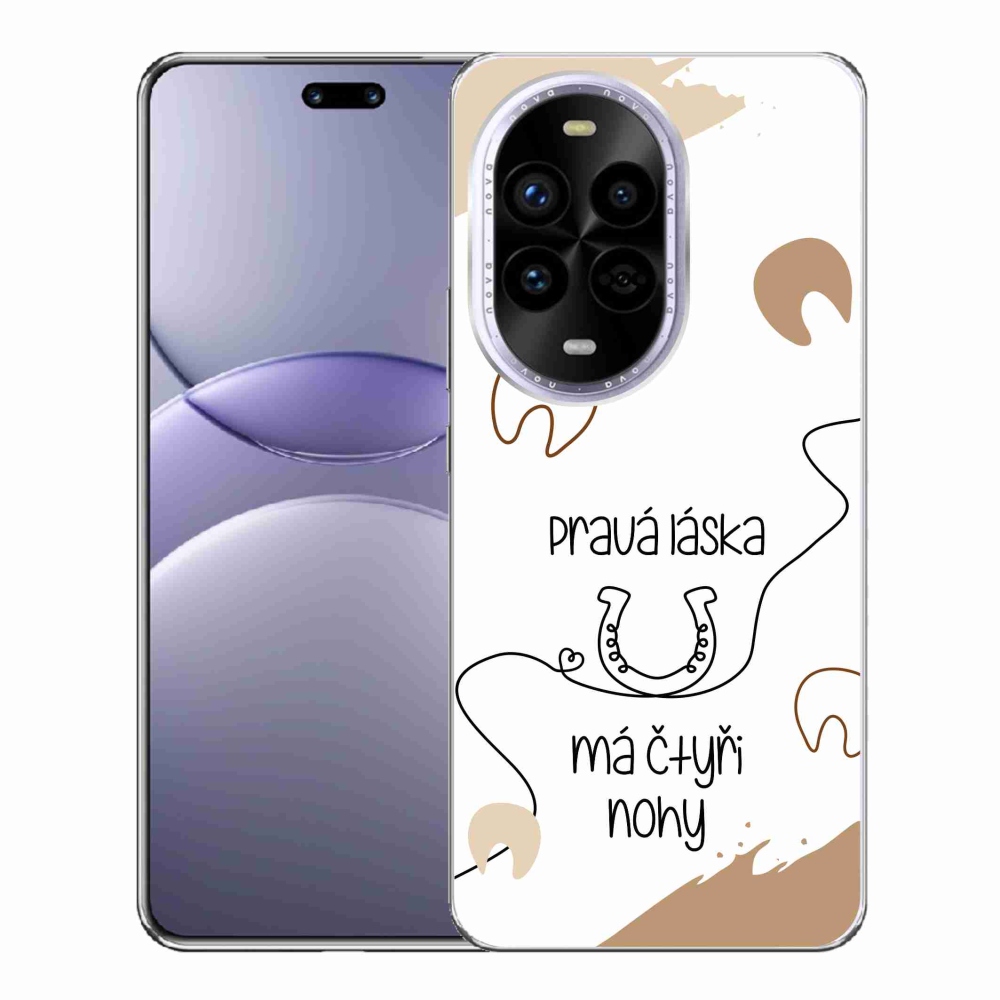 Gelový kryt mmCase na Huawei Nova 13 Pro 5G - koňský motiv bílé pozadí