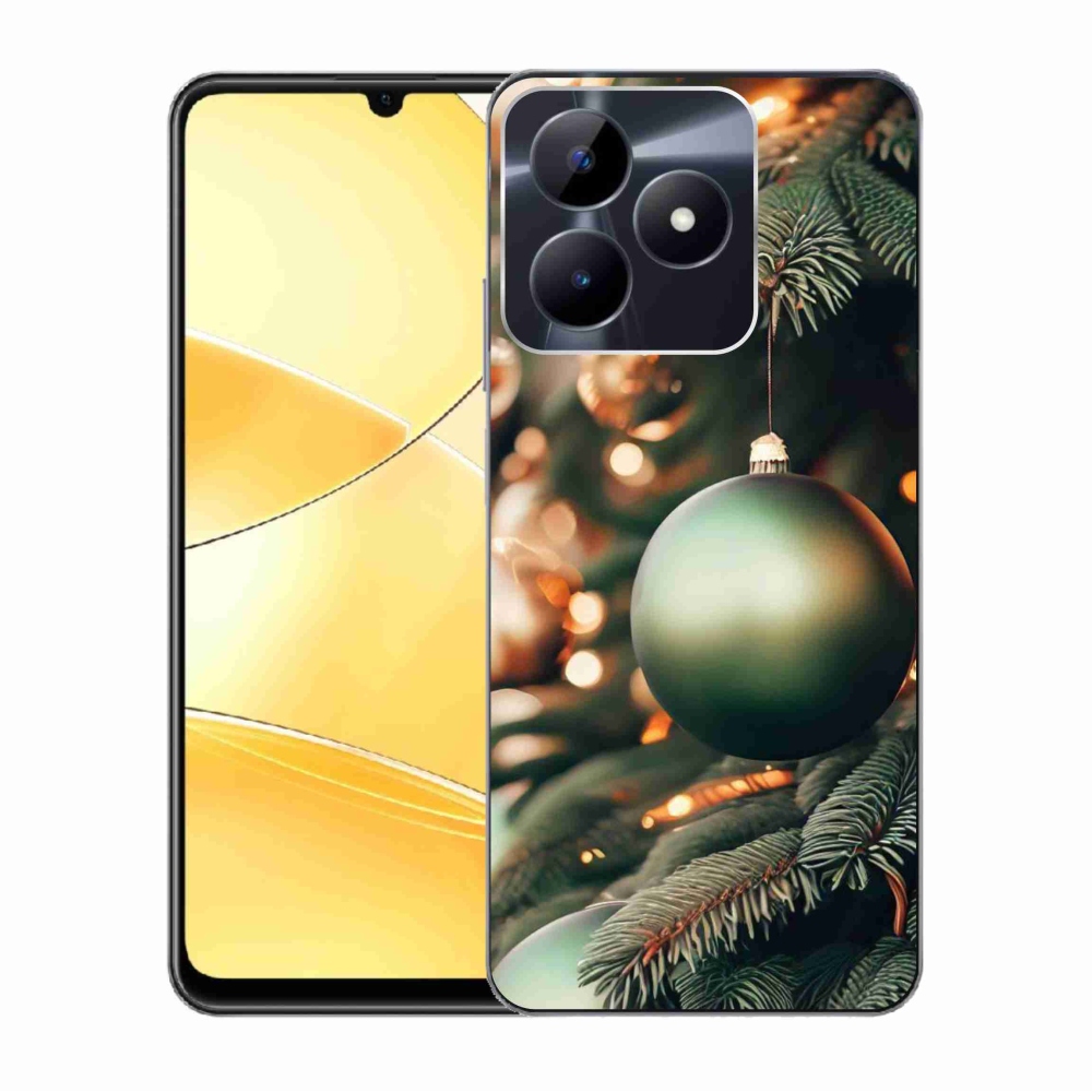 Gelový kryt mmCase na Realme C51/C53 - vánoční ozdoby 1