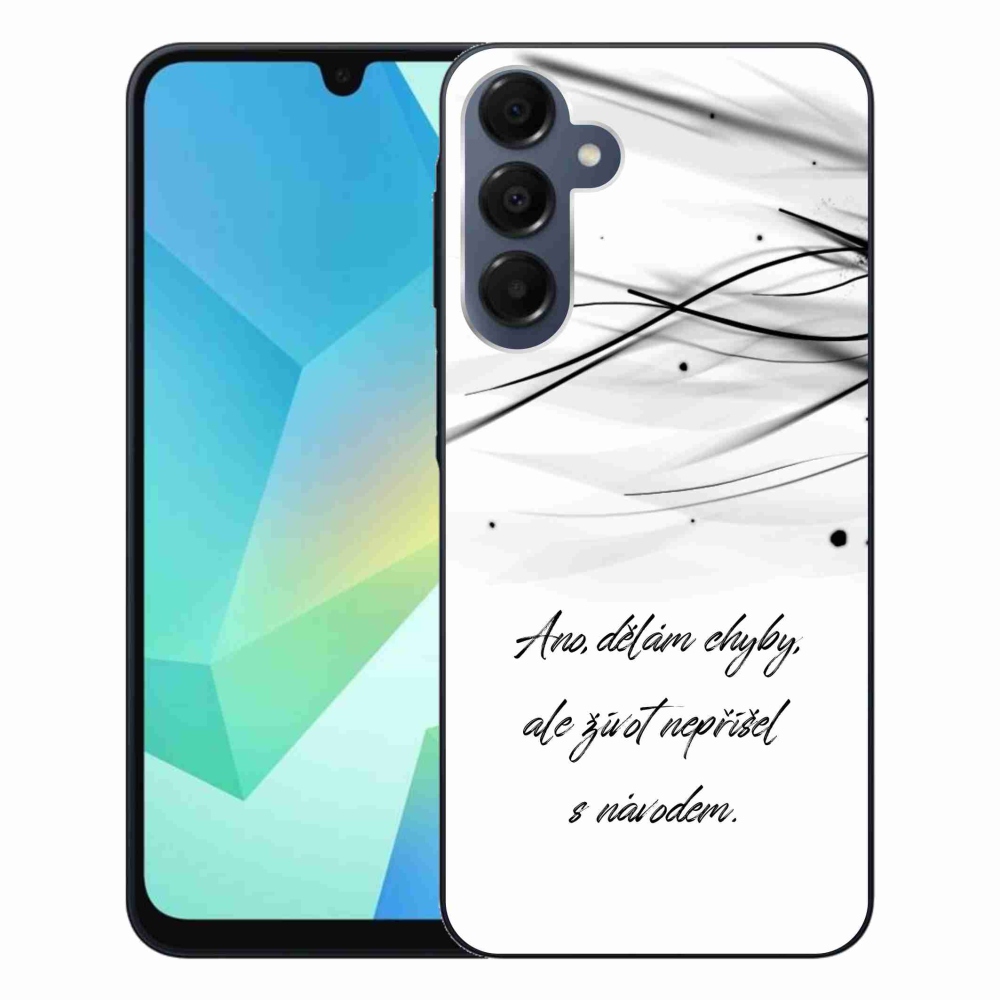 Gelový kryt mmCase na Samsung Galaxy A16 4G/5G - citát bílé pozadí