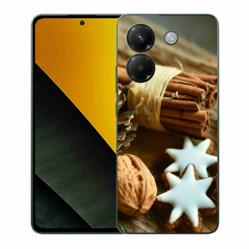 Gelový kryt mmCase na Xiaomi Poco M7 Pro 5G - skořice a perníčky