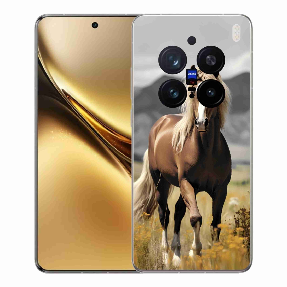 Gelový kryt mmCase na Vivo X200 Pro 5G - hnědý kůň 1