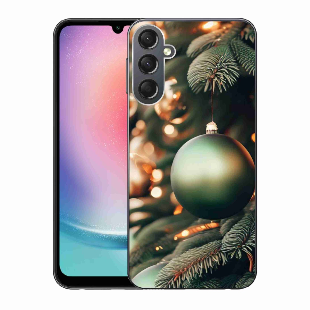 Gelový kryt mmCase na Samsung Galaxy A24 - vánoční ozdoby 1