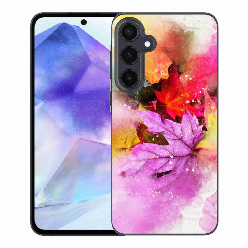Gelový kryt mmCase na Samsung Galaxy A55 5G - barevné listy