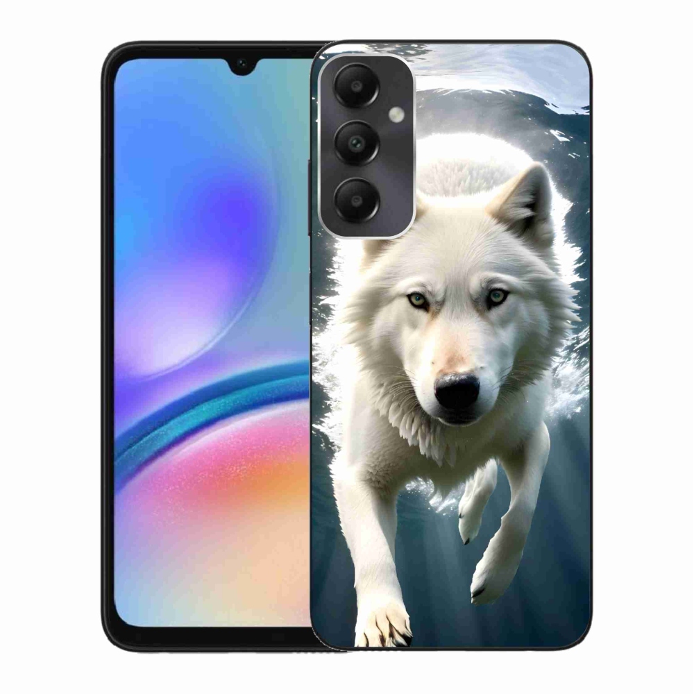 Gelový kryt mmCase na Samsung Galaxy A05s - bílý vlk