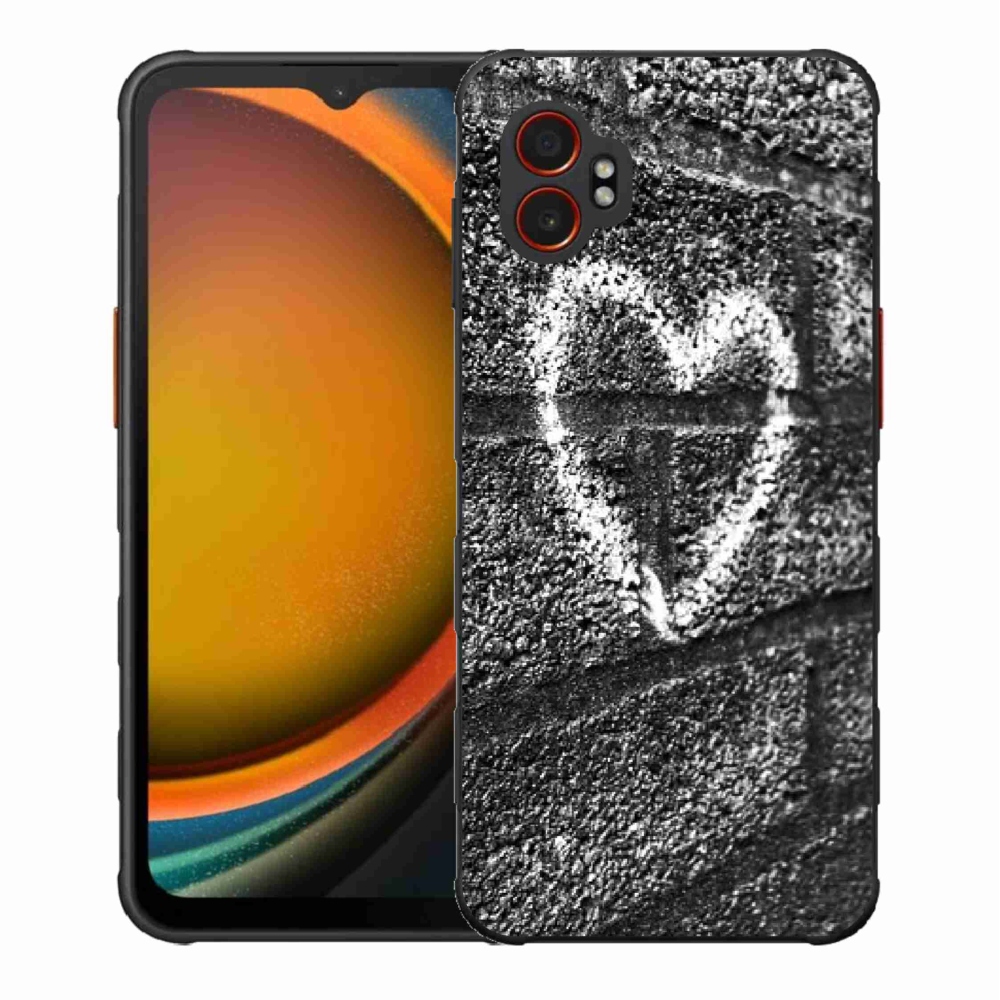 Gelový kryt mmCase na Samsung Galaxy Xcover 7 Pro - srdce na zdi
