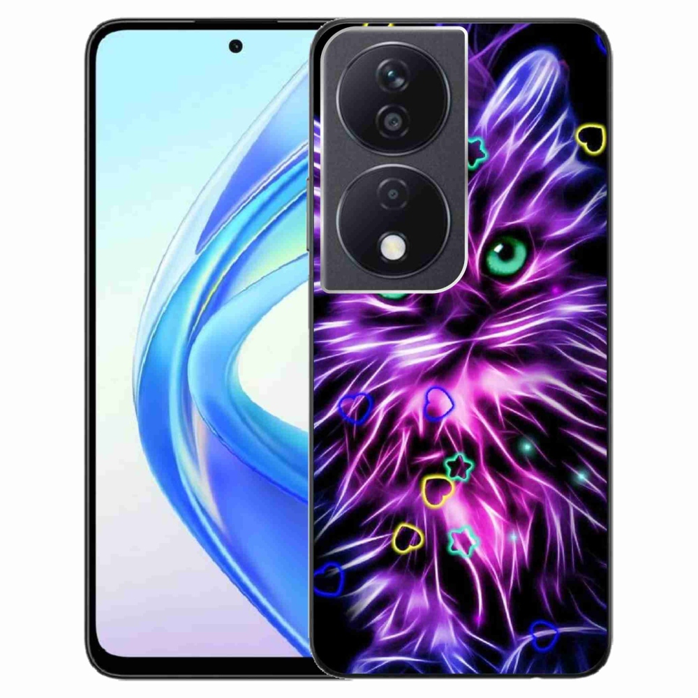 Gelový kryt mmCase na Honor X7b/Honor 90 Smart - abstraktní kočka