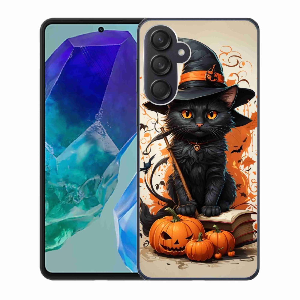 Gelový kryt mmCase na Samsung Galaxy M55 5G - kocour čaroděj