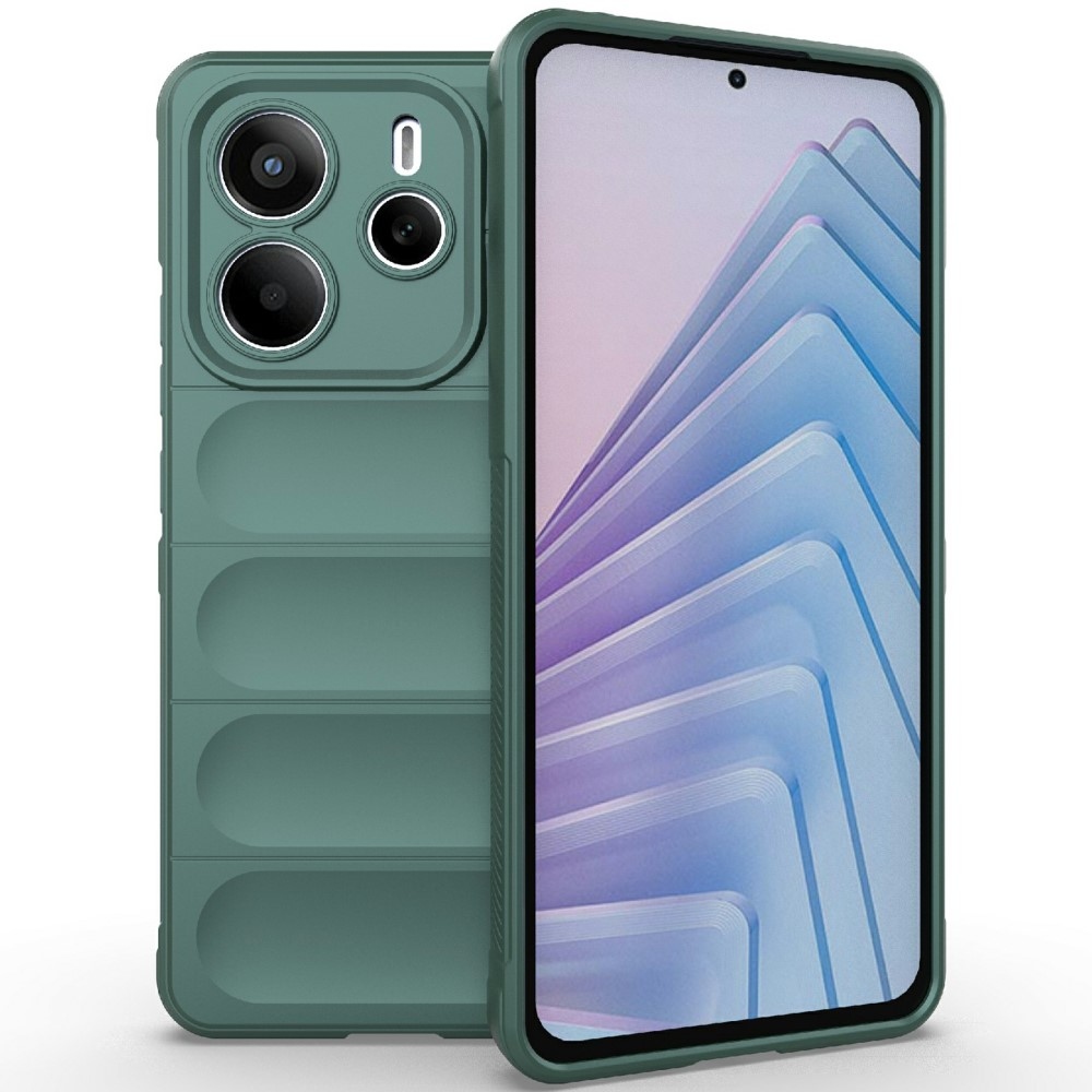 Rugg odolný gelový obal na Xiaomi Redmi Note 14 5G - zelený