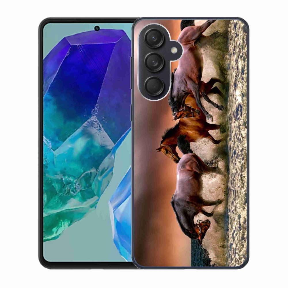 Gelový obal mmCase na Samsung Galaxy M55 5G - koně 1