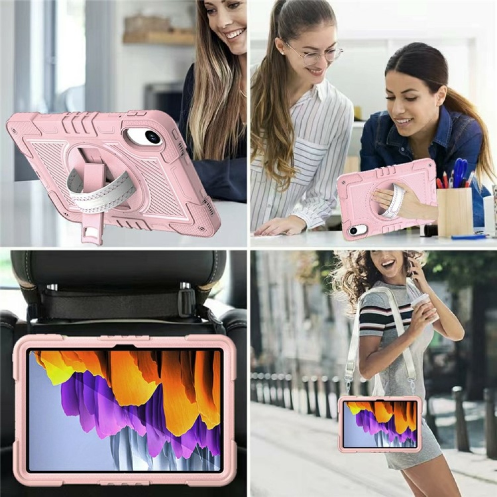 Strape odolný kryt s úchopem na ruku a popruhem na Xiaomi Redmi Pad 2 - růžovozlatý
