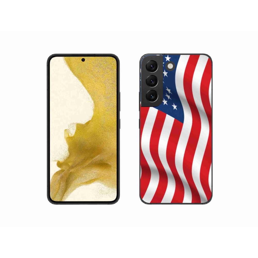 Gelový kryt mmCase na mobil Samsung Galaxy S22 5G - USA vlajka