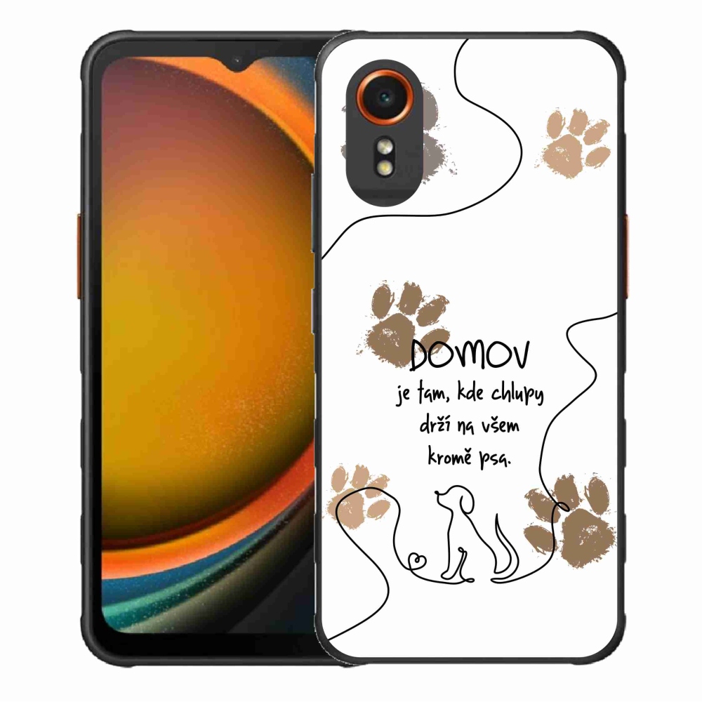 Gelový kryt mmCase na Samsung Galaxy Xcover 7 - psí motiv bílé pozadí