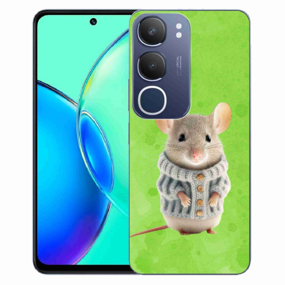 Gelový kryt mmCase na Vivo Y19s - myška ve svetru
