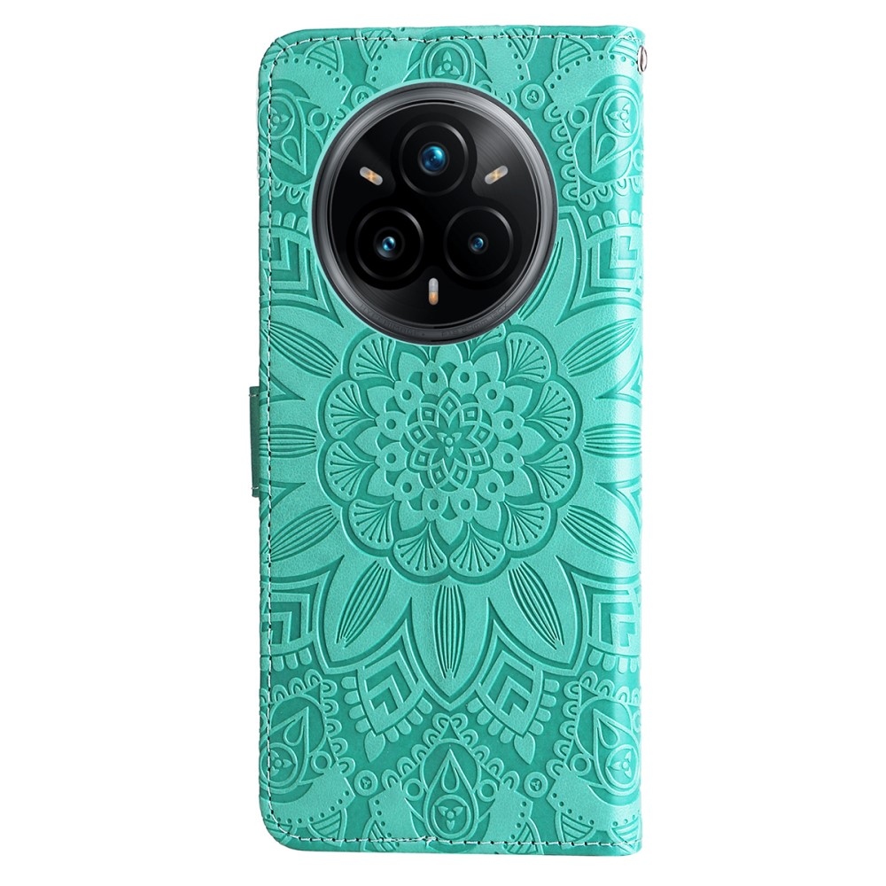 Sunflower knížkové pouzdro na Realme 14 Pro+ 5G - modrozelené