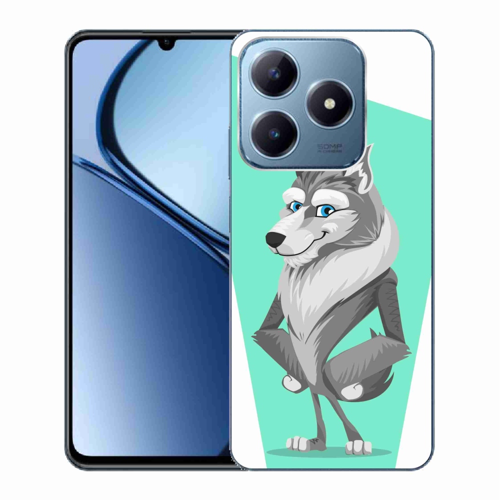 Gelový kryt mmCase na Realme C63 - kreslený vlk
