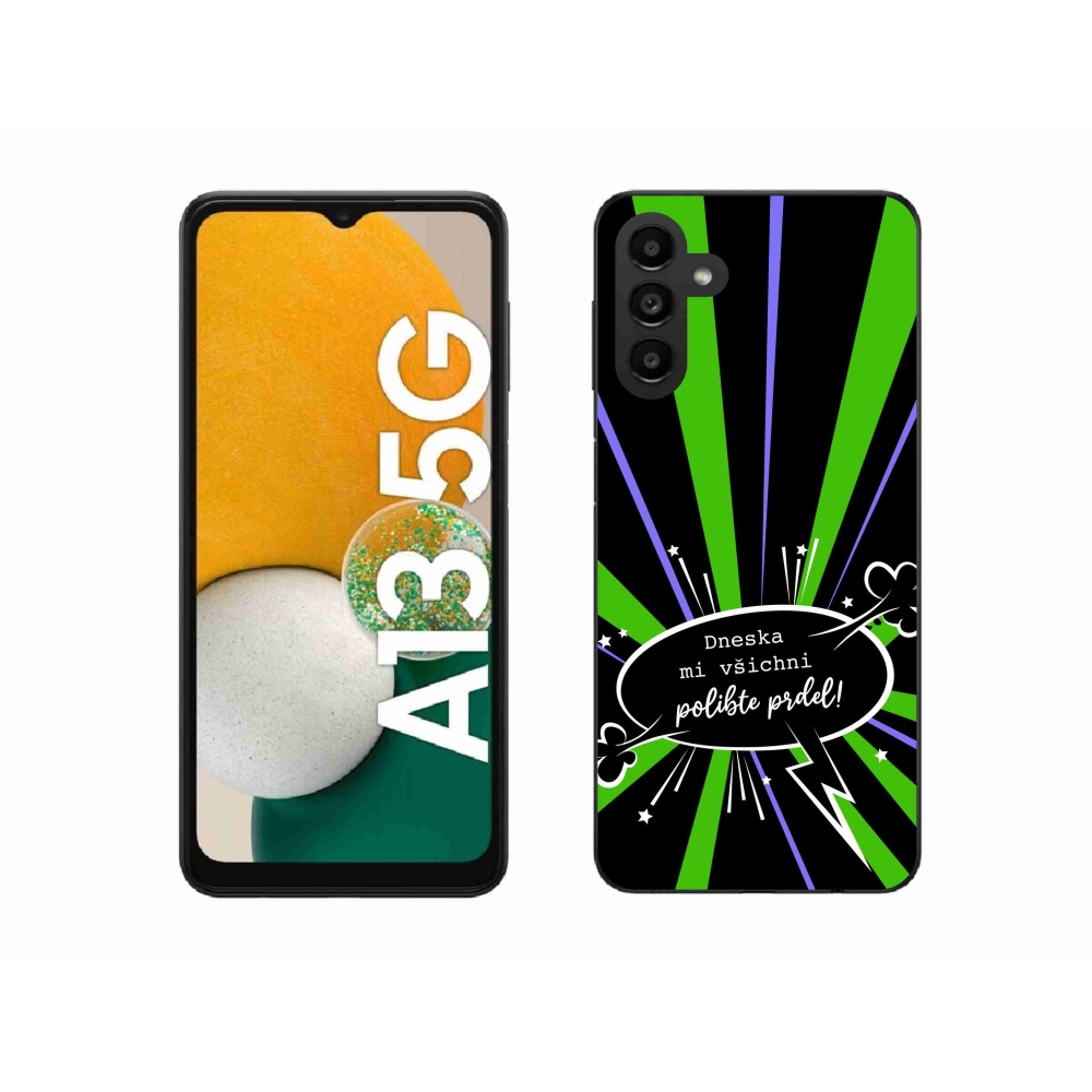 Gelový kryt mmCase na Samsung Galaxy A13 5G - vtipný text 15 černé pozadí