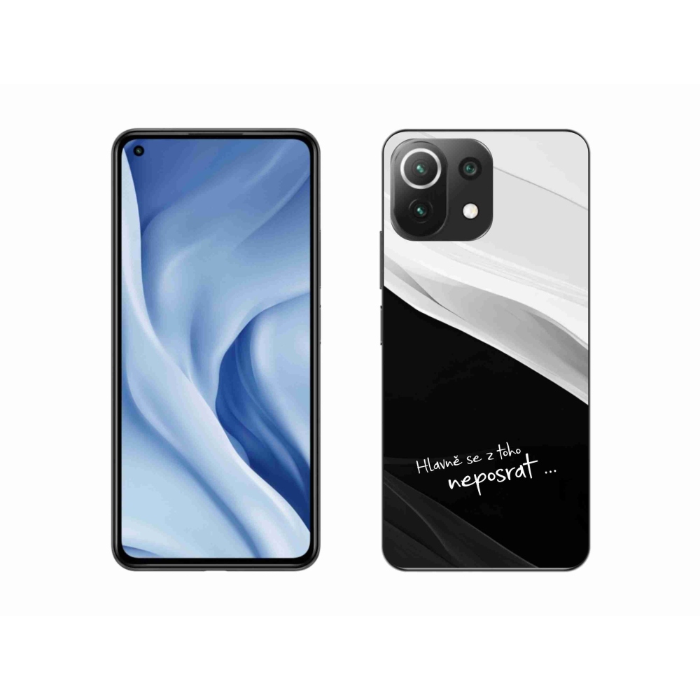 Gelový kryt mmCase na Xiaomi 11 Lite 5G NE - vtipný text 13 černobílé pozadí