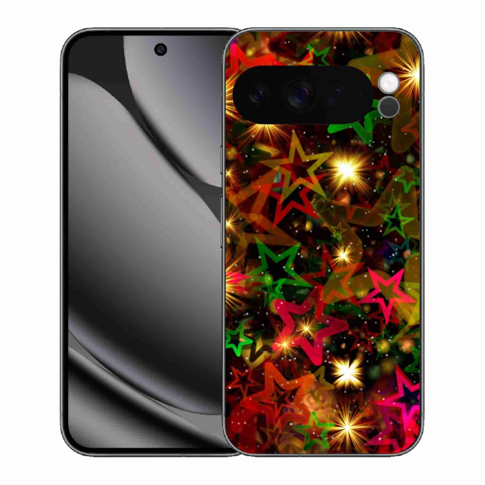 Gelový kryt mmCase na Google Pixel 10 Pro XL - barevné hvězdičky