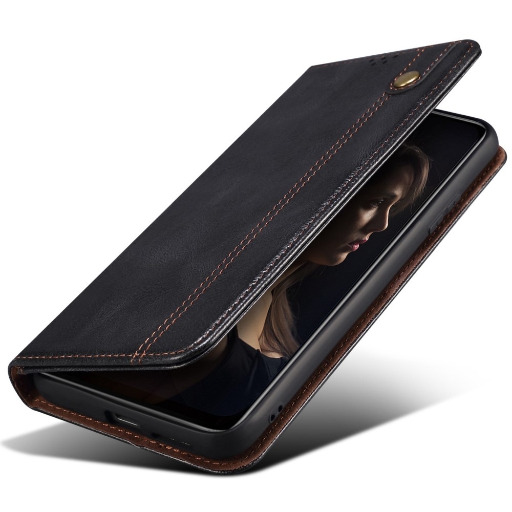 Waxy knížkové pouzdro na Xiaomi 15 Ultra - černé