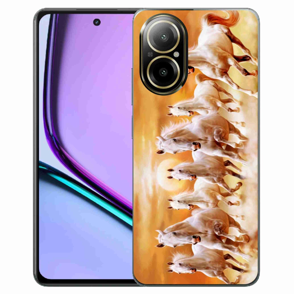 Gelový obal mmCase na Realme C67 - koně 2