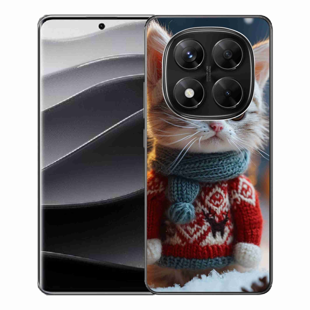 Gelový kryt mmCase na Xiaomi Redmi Note 14 Pro 5G/Poco X7 5G - kotě ve svetru