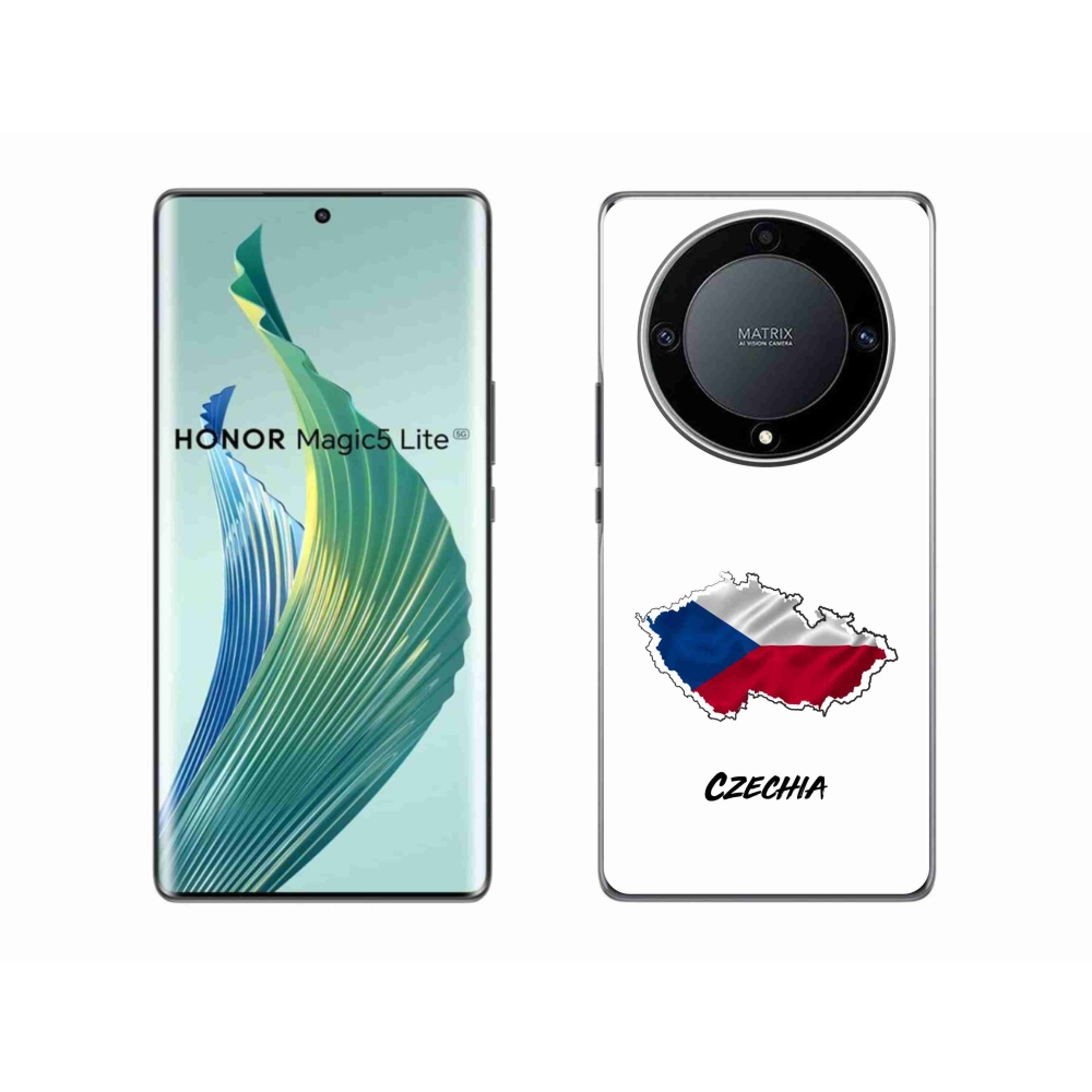 Gelový kryt mmCase na Honor Magic 5 Lite 5G - Czechia bílé pozadí