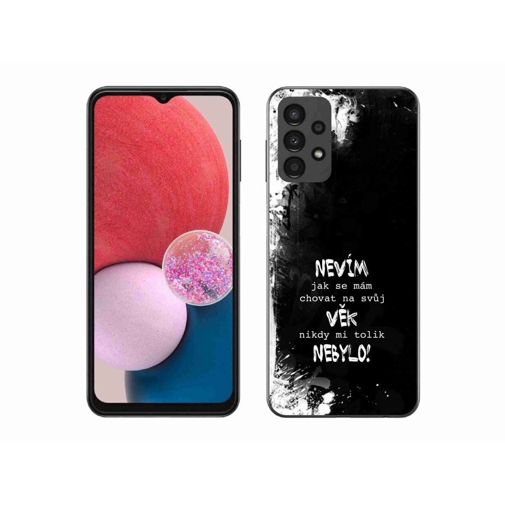 Gelový kryt mmCase na Samsung Galaxy A13 4G - vtipný text 14 černé pozadí