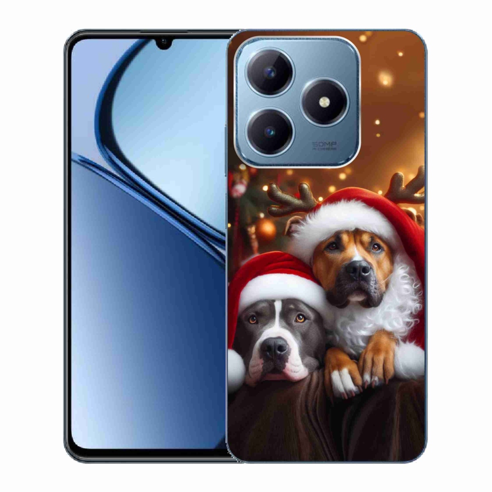 Gelový kryt mmCase na Realme C63 - vánoční psi