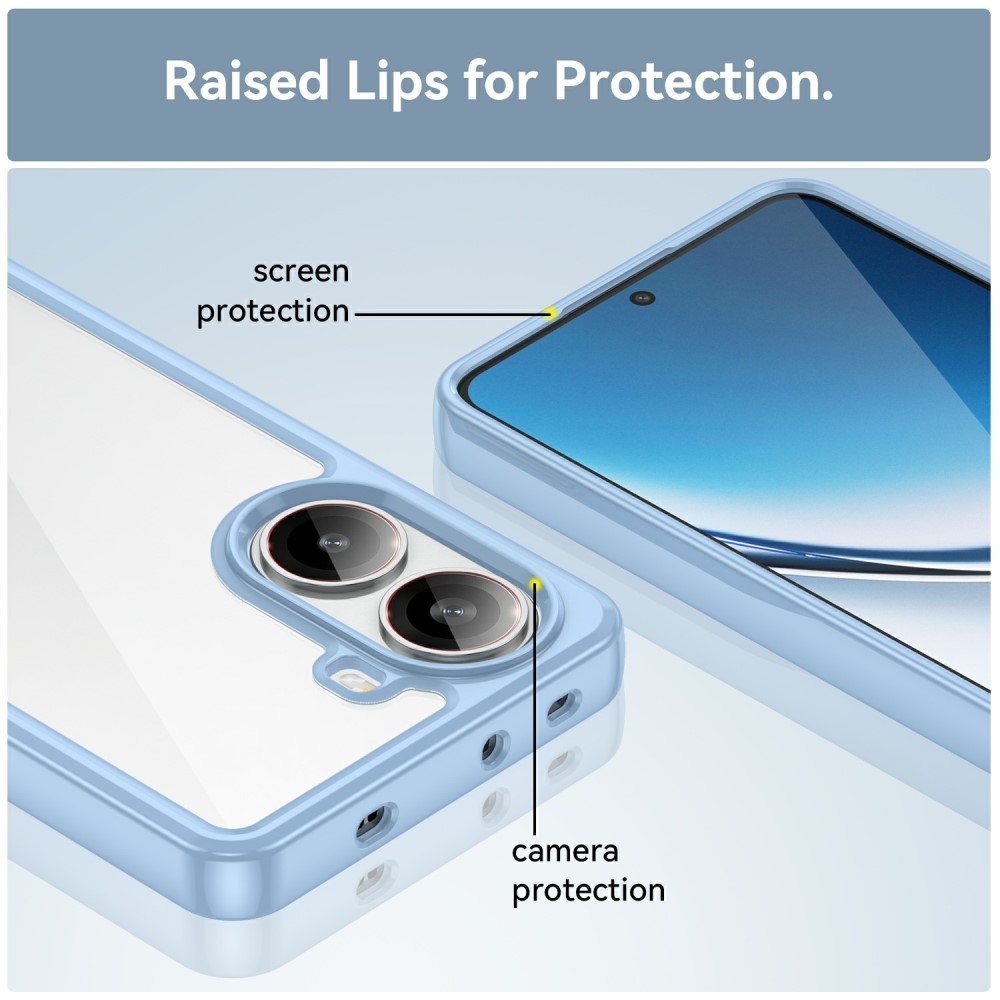 Gelový obal s pevnými zády na Xiaomi Poco X7 Pro 5G - modrý