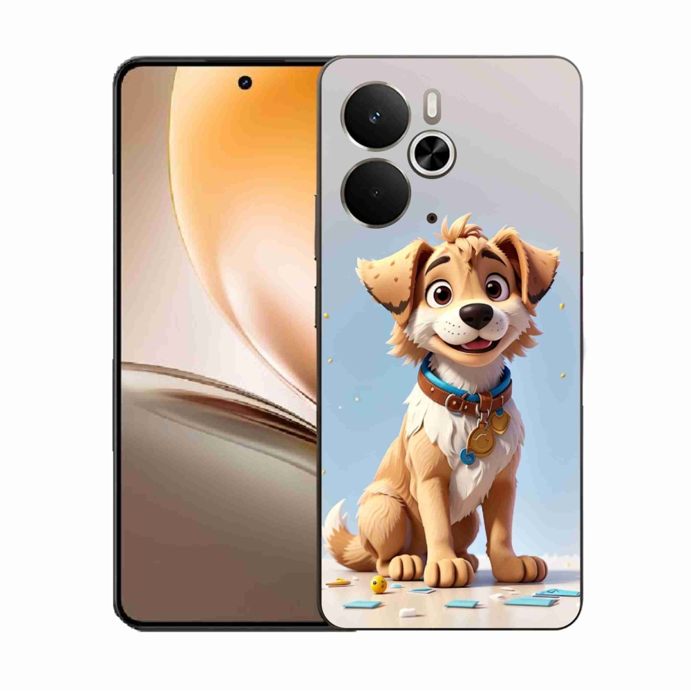 Gelový kryt mmCase na Realme 14 5G - kreslené štěně