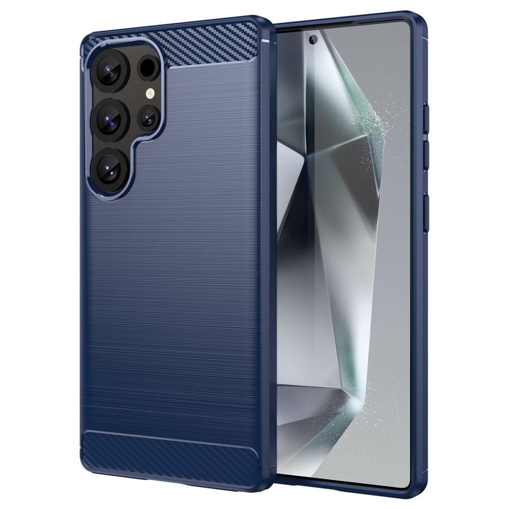 Carbon odolný gelový obal na Samsung Galaxy S25 Ultra - modrý
