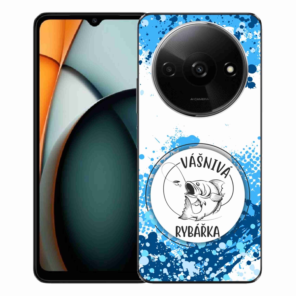 Gelový kryt mmCase na Xiaomi Redmi A3  - vášnivá rybářka bílé pozadí