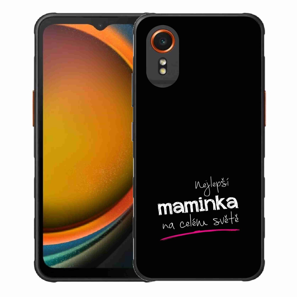 Gelový kryt mmCase na Samsung Galaxy Xcover 7 - nejlepší maminka 4 černé pozadí