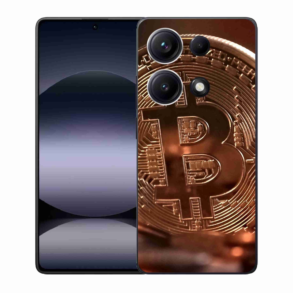 Gelový kryt mmCase na Xiaomi Redmi Note 14S - bitcoin
